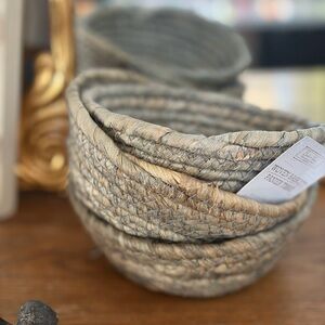 Woven Home Accents Baskets - Natural Gray set of 3